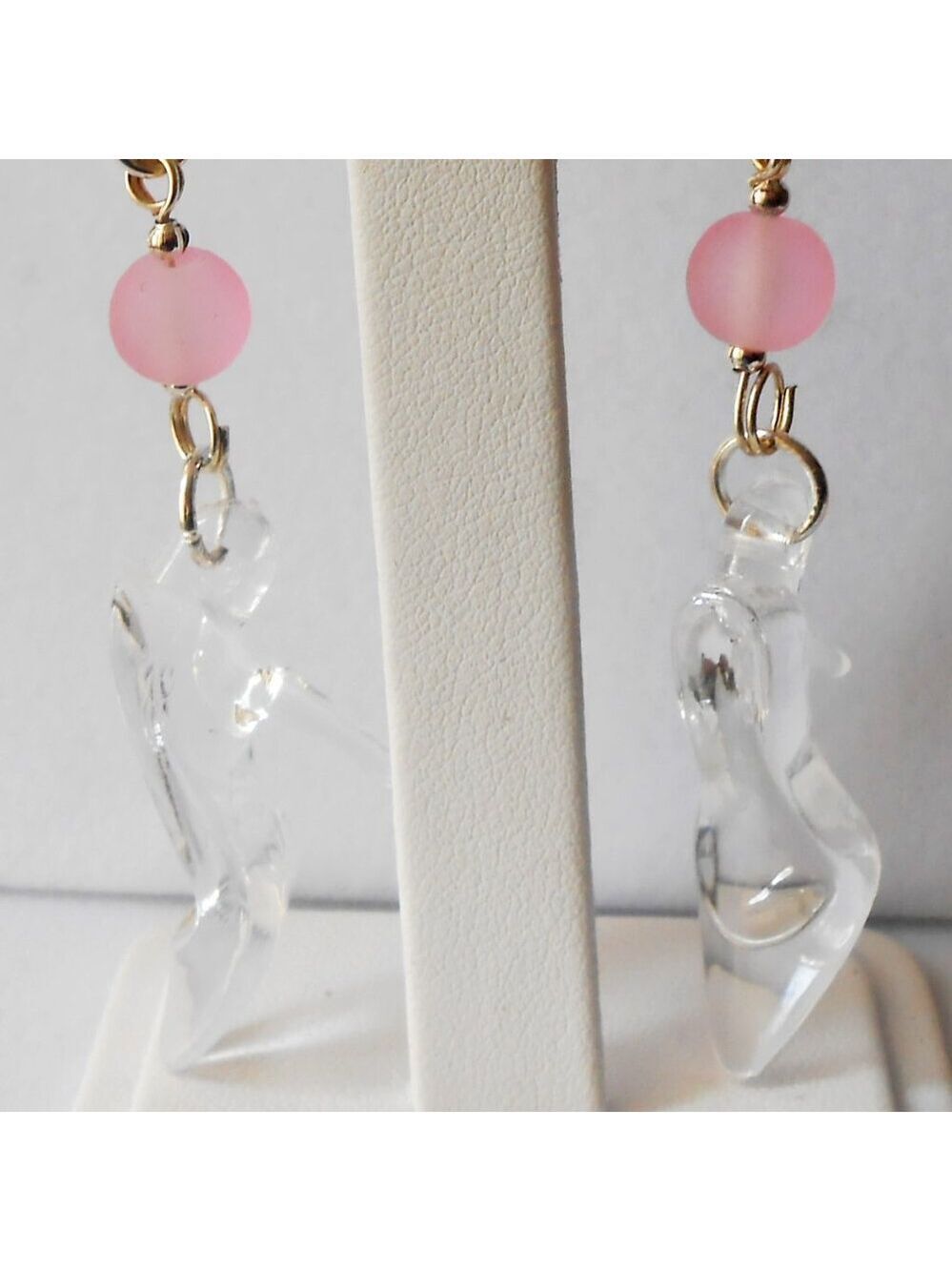 No1184 Handmade earrings with 1 1/2 inches acrylic shoes charms
